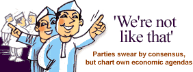 Parties swear by consensus, but chart their own economic agendas