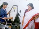 Women mechanics of Madras. Click for a bigger image