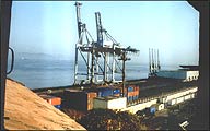 Bombay Port wears a deserted look on January 18, 2000