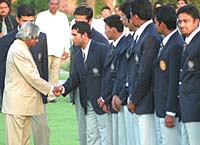 President A P J Abdul Kalam with the Indian team