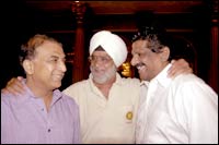 Gavaskar, Bedi and BCCI secretary S S Nair at the meeting