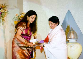 Sridevi and Lata Mangeshkar