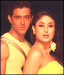 Hrithik Roshan and Kareena Kapoor in K3G