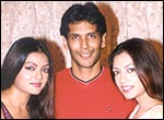 Milind with Hena and Swati