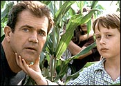 Mel Gibson with Rory Culkin in Signs