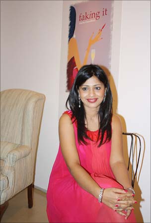 Amrita Chowdhury at the Mumbai launch of <I>Faking It</I>