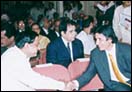 P Chidambaram with Amitabh Bachchan