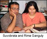 Suvobrata Ganguly with wife Rima: Uneasy alliance