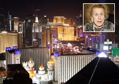 Lights on the Las Vegas Strip. (Inset: Anne Cox Chambers)