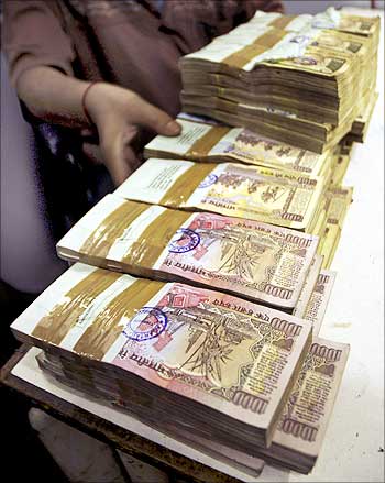 Indian rupee notes.