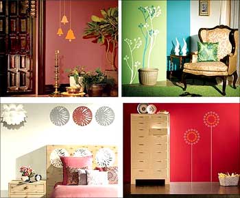 Different sampls of Asian Paints' colours