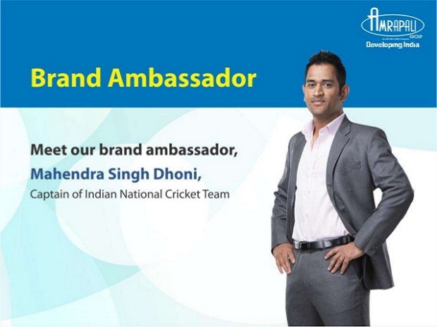 Dhoni endorsing Amrapali builders