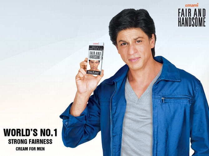 Shah Rukh Khan advertising fairness cream