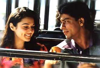 With Shah Rukh Khan in Dil Se..