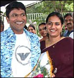 Puneet with wife, Ashwini