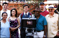 Preity Zinta (third from left), Hrithik Roshan and Rakesh Roshan (extreme right) with the DAM unit