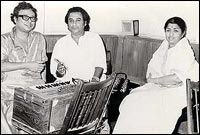 RD Burman, Kishore Kumar and Lata Mangeshkar