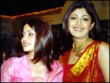 Shilpa with her younger sister, Shamita