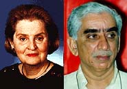 Madeleine Albright and Jaswant Singh