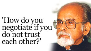 'How do you negotiate if you do not trust each other?' 
