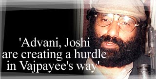 'Advani, Joshi are creating a hurdle in Vajpayee's way'