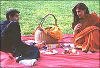 A scene with Dimple and Amol Mhatre from Leela