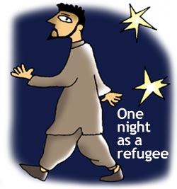 One night as a refugee