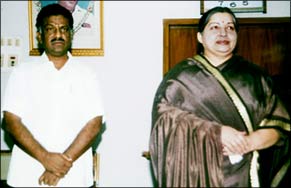 O Paneerselvam with J Jayalalithaa