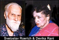 Svetoslav Roerich and Devika Rani