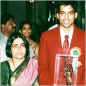 Gopichand with his mother