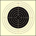 The 10m Air Rifle Target -- actual size