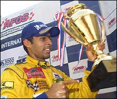 Karun Chandhok with the Formula Asia trophy