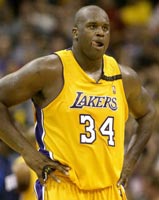 Los Angeles Lakers' Shaquille O'Neal
