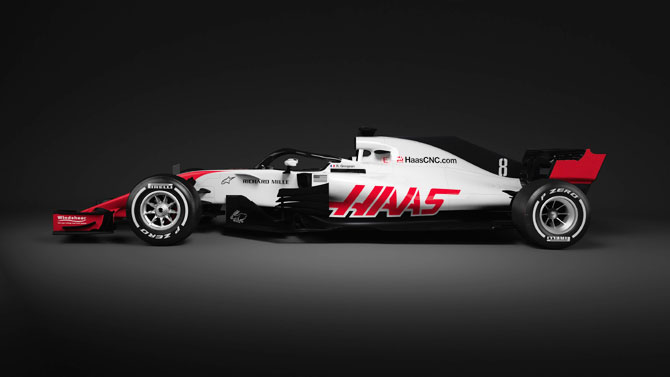 The Haas F1 car