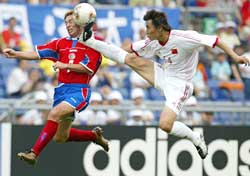 First half action in the Costa Rica-China match