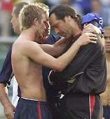 David Beckham and David Seaman