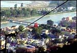 An aerial view of  Haridwar