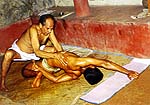 An herbal massage