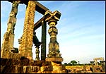 Splendid Chalukyan temple archway at Warangal fort