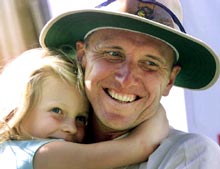 Allan Donald with his daughter