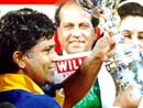 Arjuna Ranatunga with the 1996 World Cup