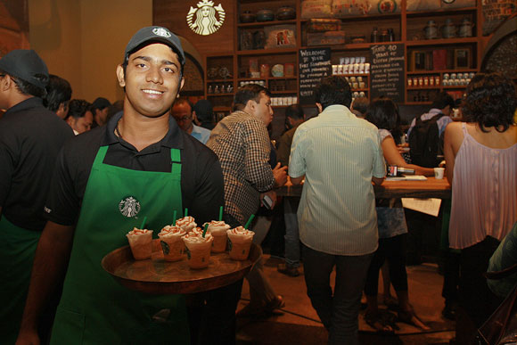 Havin coffee @ India's 1st Starbucks : )!