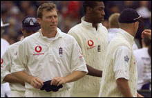 The England squad after the defeat