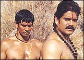 Milind Soman and Nagarjuna in Agni Varsha