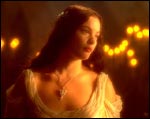 Liv Tyler as the cherubic Arwen in LOTR