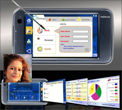 Rasika Madav (inset) and her mobile home budget application
