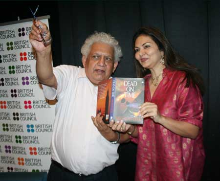 Lord Meghnad Desai with the event moderator, journalist Malavika Sangghvi