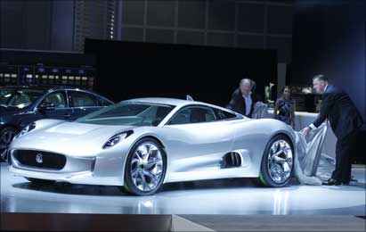 Jaguar unveils electric concept car C-X75