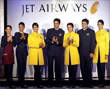 Employees of Jet Airways.