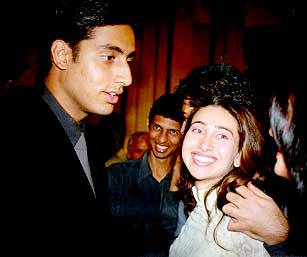 Abhishek with Karisma Kapoor